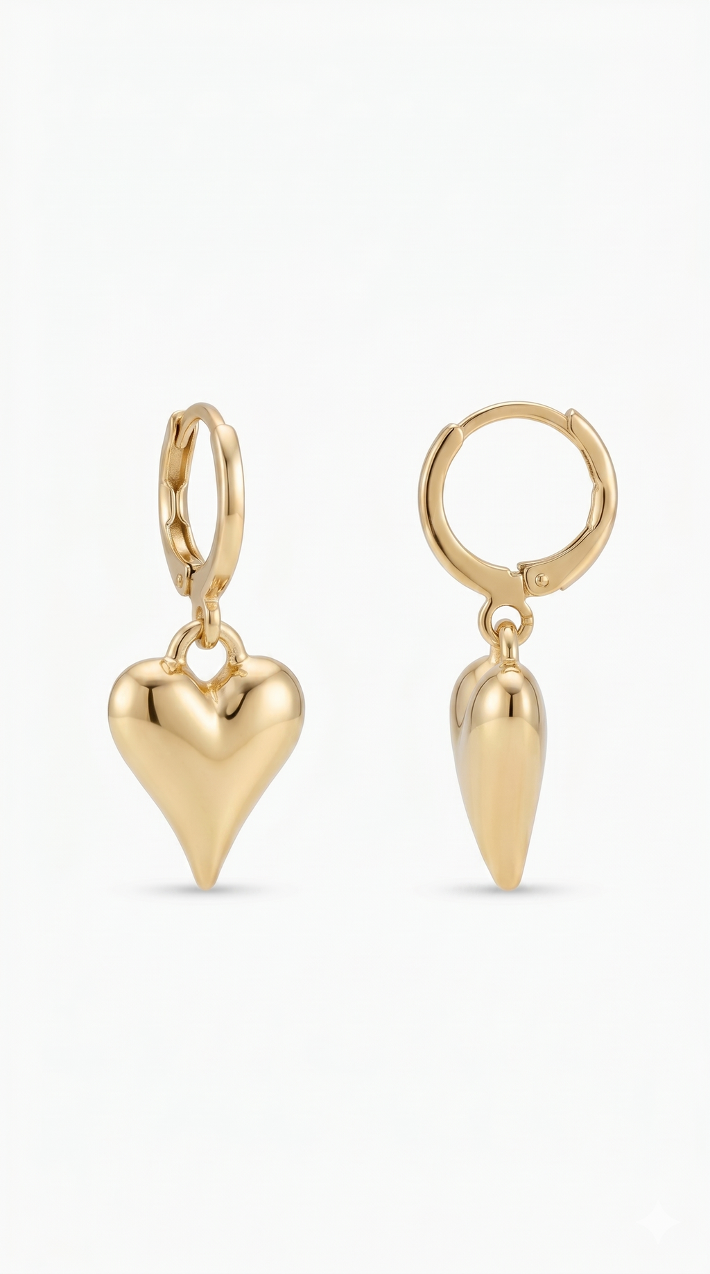 Aros de Corazón Alargado 2.2  cms