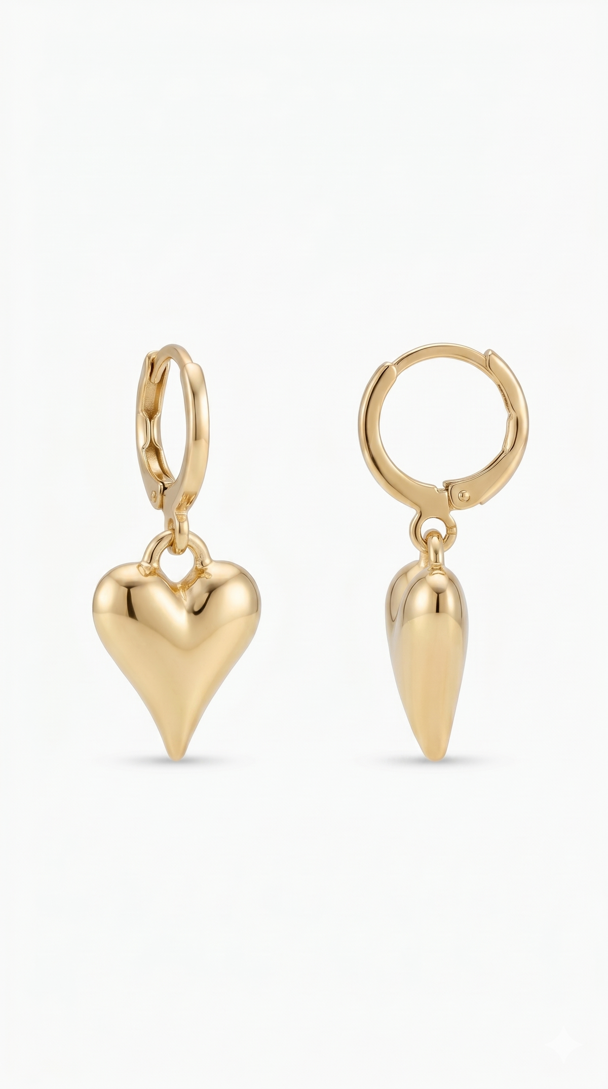 Aros de Corazón Alargado 2.2  cms