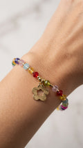 Pulsera Primavera Cristales Mix Flor