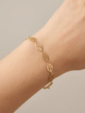 Pulsera Hojitas Enchape Oro