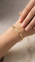 Pulsera Cinta Delgada Enchape Oro