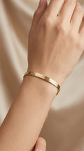 Pulsera Cinta Ancha Enchape Oro