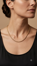 Collar Turbillón Enchape Oro 45 cms