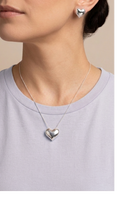 Conjunto Corazón Enchape Plata