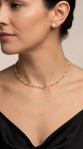 Conjunto Perlas pequeñas Enchape Oro