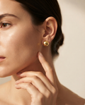 Aros Esfera Satinada Enchape Oro 13 mm