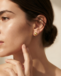 Aros Esfera Satinada Enchape Oro 11 mm