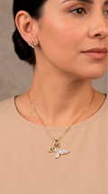 Conjunto Mariposa Microcircones - Enchape Oro