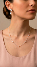 Conjunto Perla Shell Enchape Plata