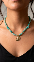 Collar Amazonita Chips & Caracol de Mar