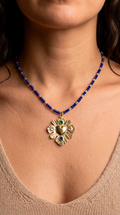 Collar Cristales y Corazon Colores