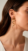 Aros Serpiente Enchape Oro 5.2 cms